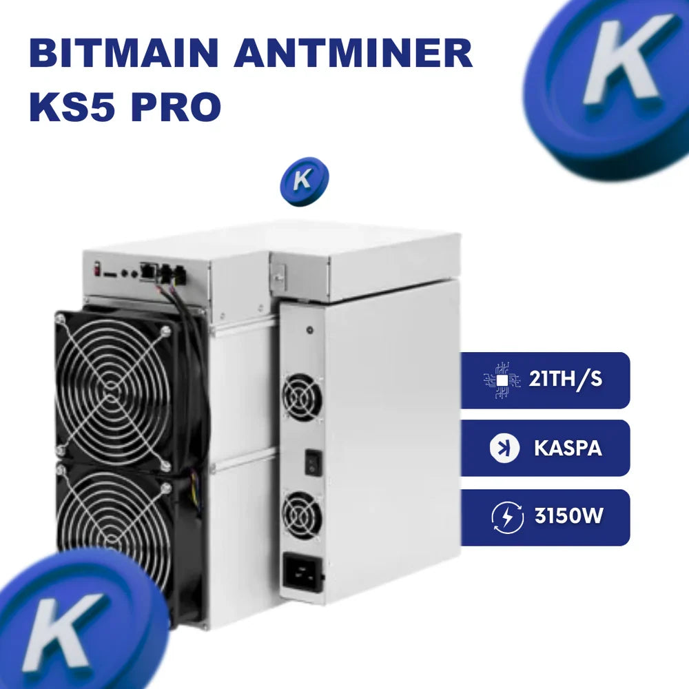 Bitmain Antminer KS5 Pro 21TH Kaspa Miner Detailansicht - Intermine Solutions