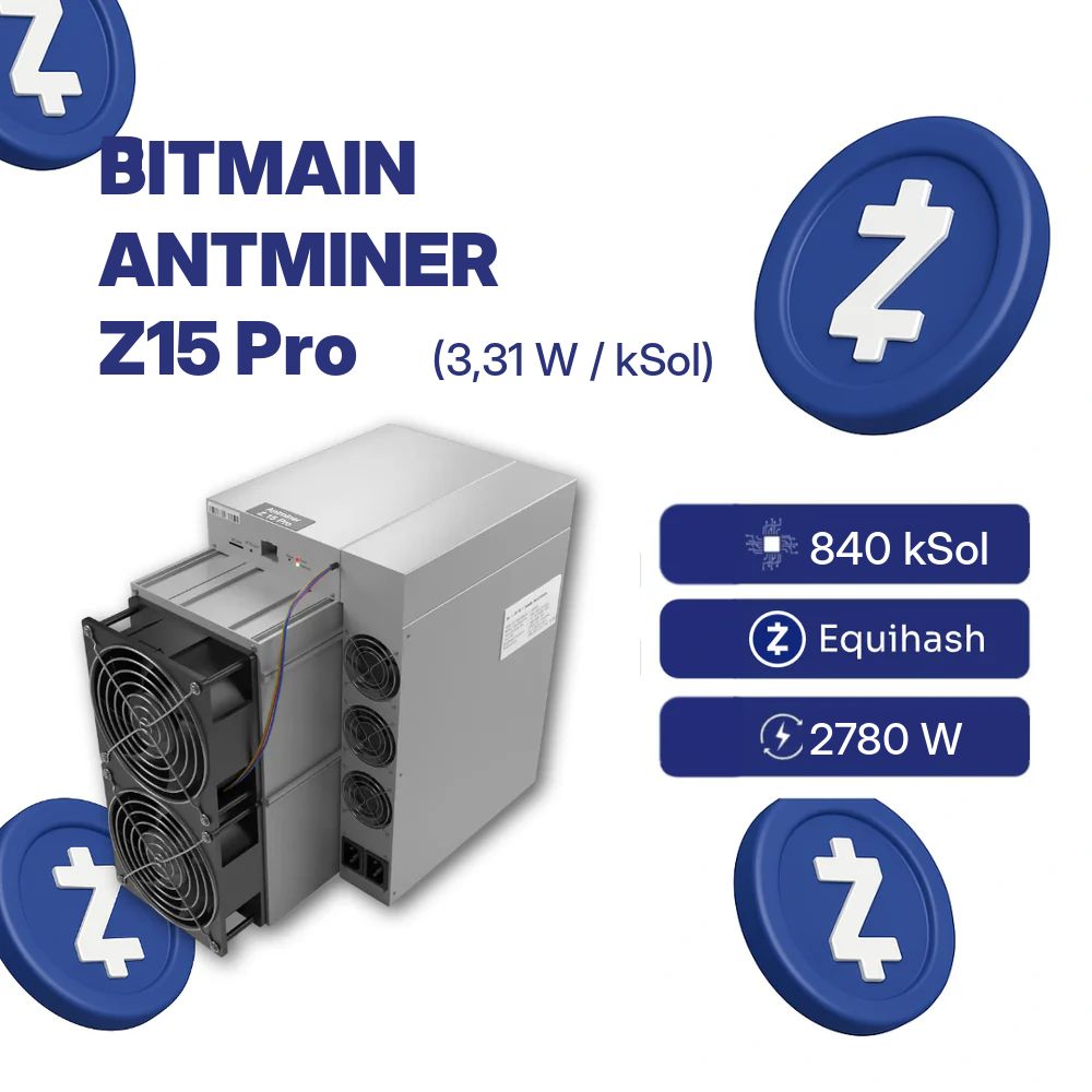 Bitmain Antminer Z15 Pro 840kSol ZCash Miner Produktfoto - Intermine Solutions