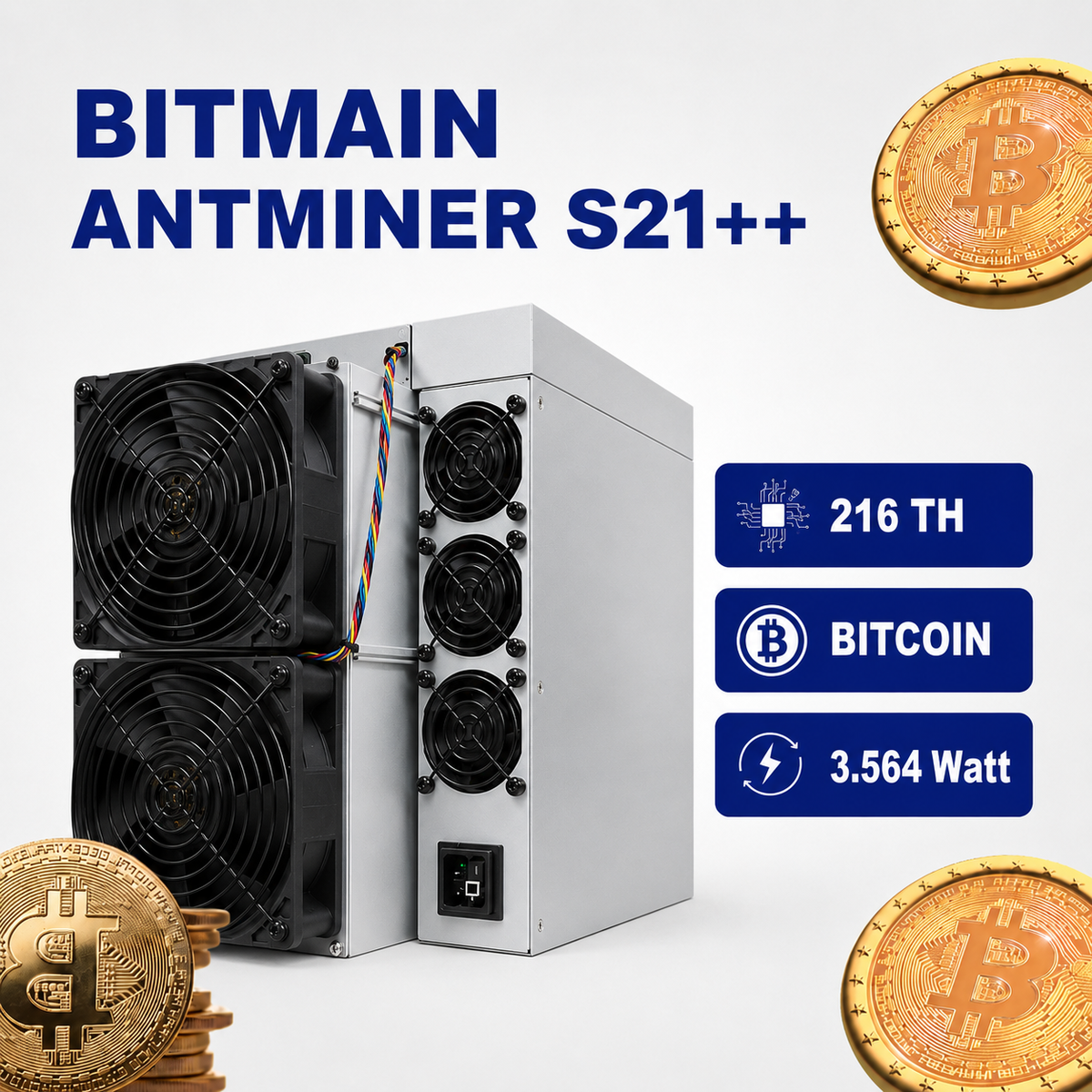 Bitmain Antminer S21 Plus Plus Bitcoin Miner Detailansicht - Intermine Solutions