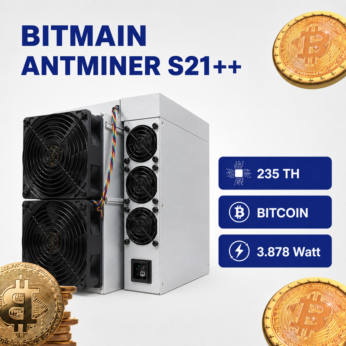 Bitmain Antminer S21 Plus Plus Bitcoin Miner Produktfoto - Intermine Solutions