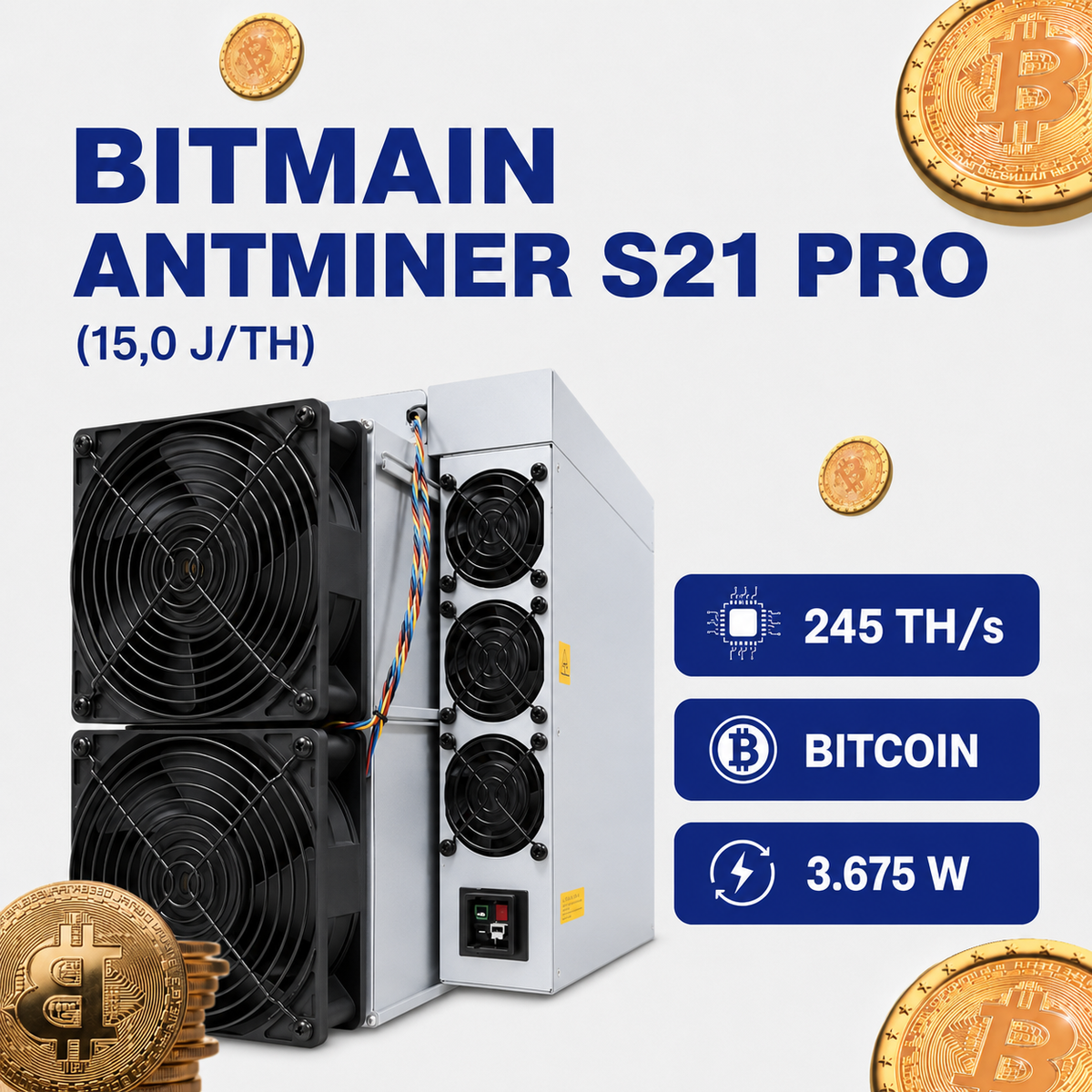 Bitmain Antminer S21 Pro Rueckansicht Anschluesse - Intermine Solutions