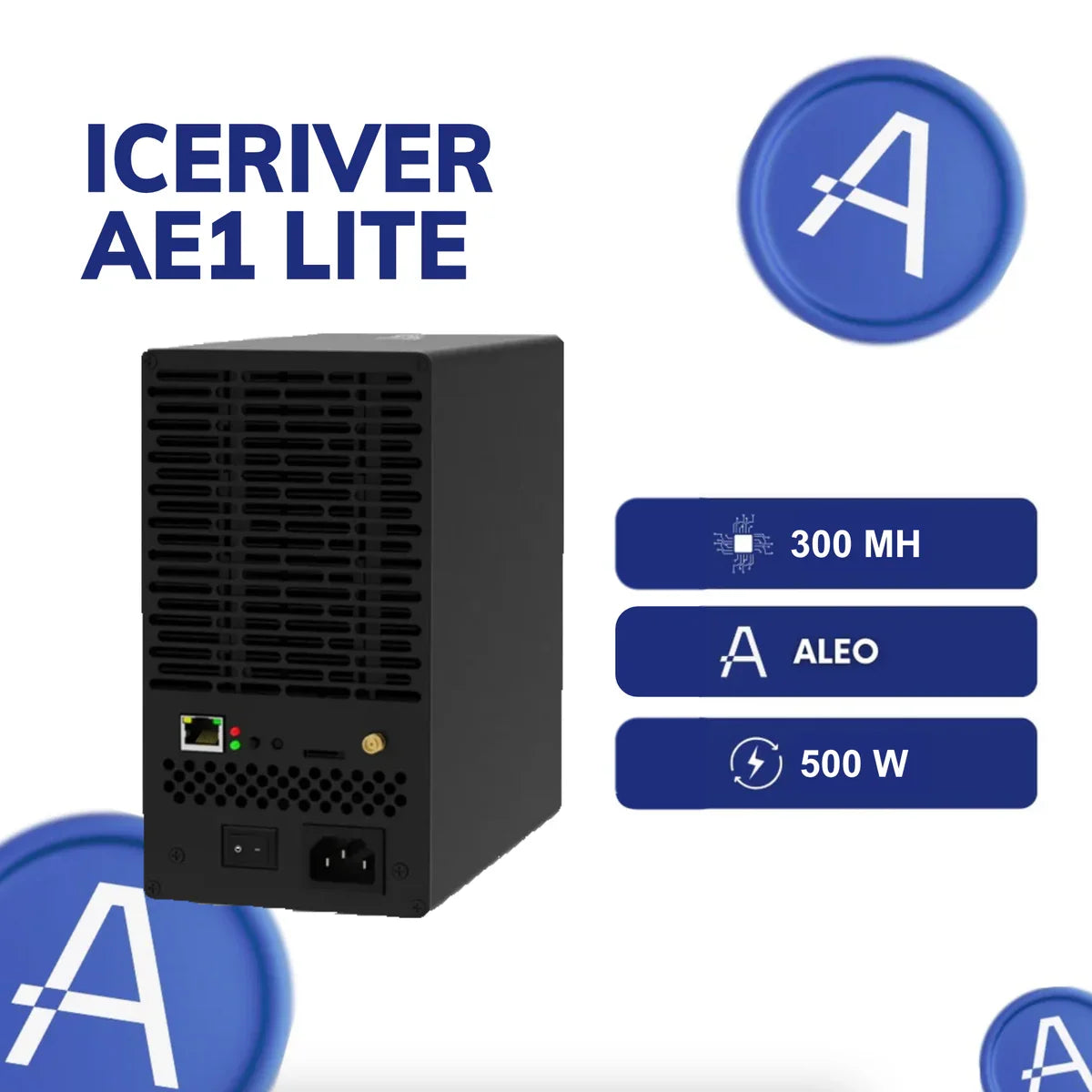 Iceriver AE1 Lite Aleo Home Miner 500 Watt Detailansicht - Intermine Solutions
