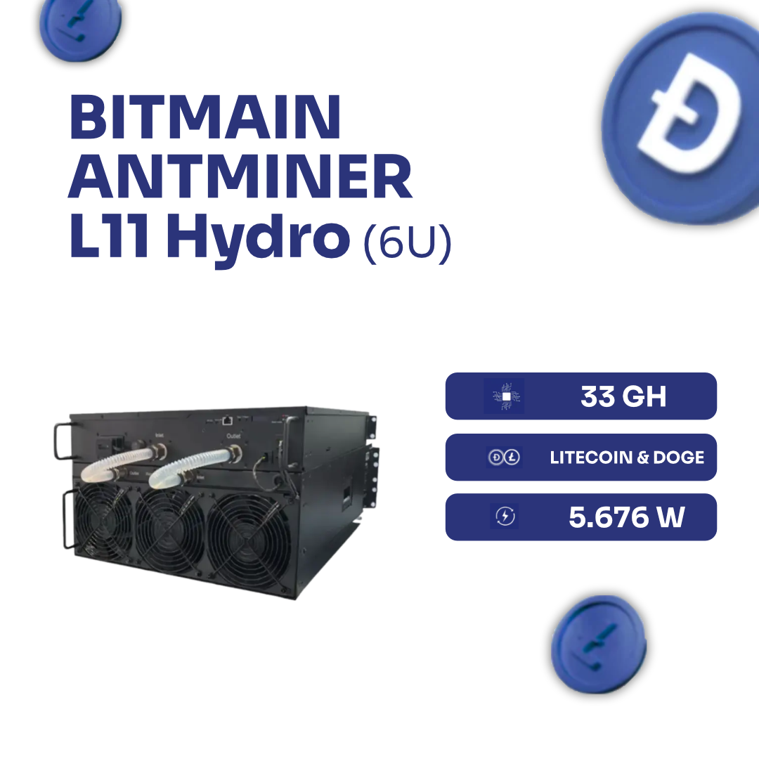 Bitmain Antminer L11 Hydro 6U Litecoin Dogecoin ASIC Miner - Intermine Solutions