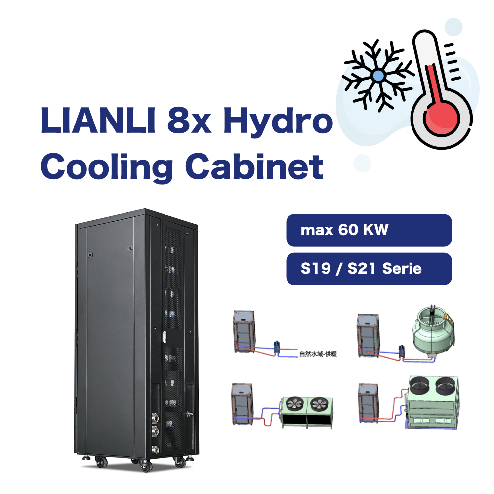 Lianli Hydro Cabinet 8 ASIC Miner S19 S21 Hydro kaufen - Intermine Solutions