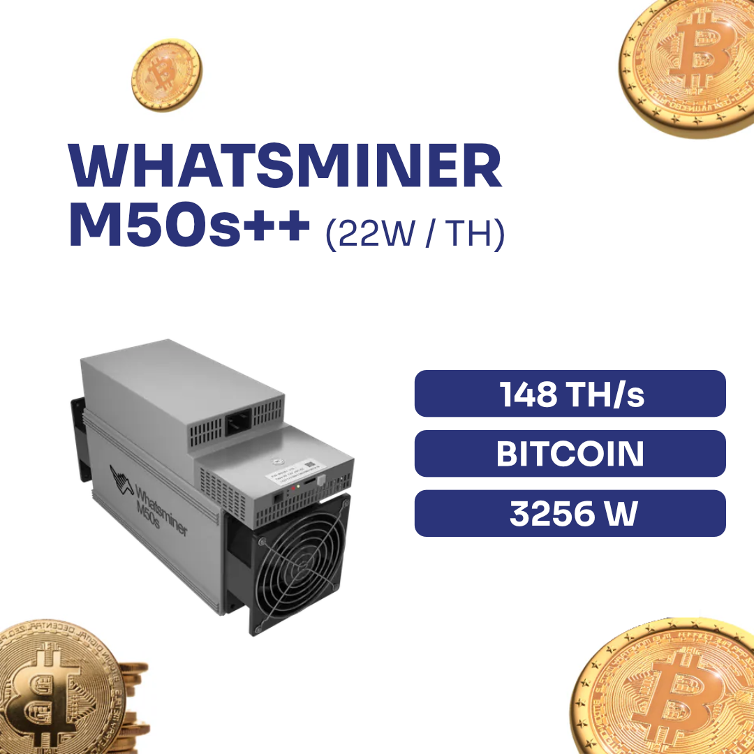 MicroBT Whatsminer M50S Plus Plus 148TH Bitcoin Miner Detailansicht - Intermine Solutions