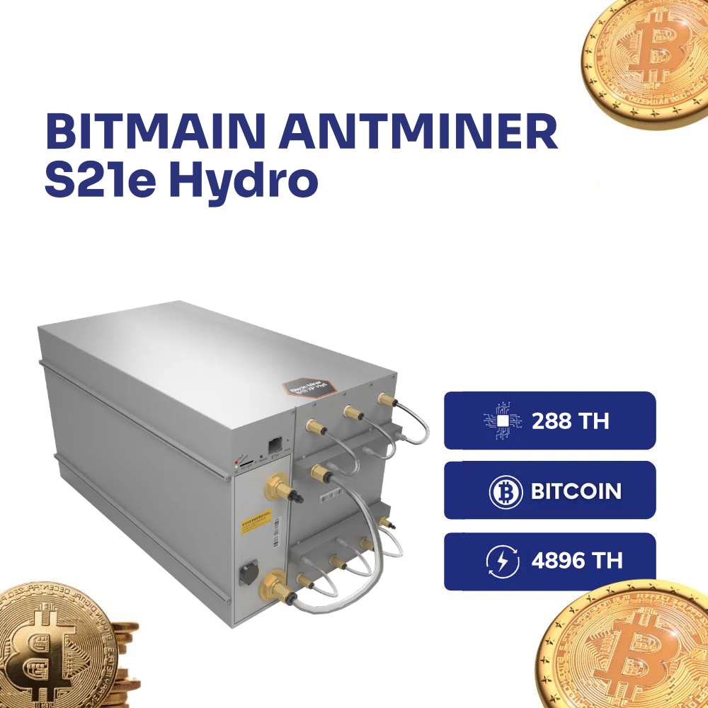 Bitmain Antminer S21e Hydro 288TH Bitcoin ASIC Miner - Intermine Solutions