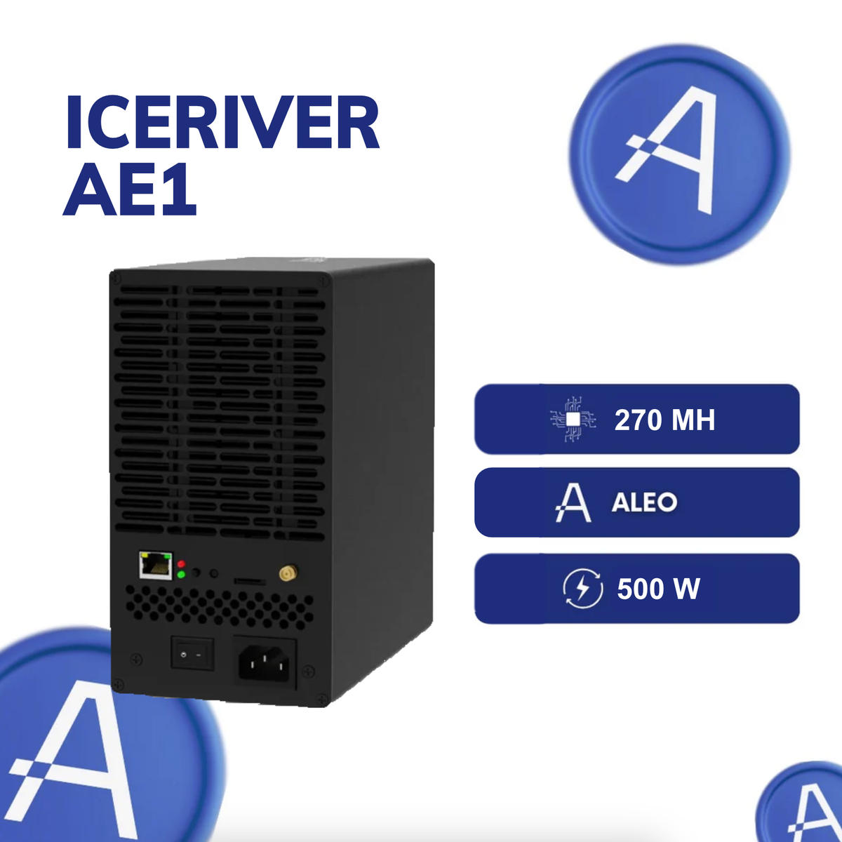 Iceriver AE1 Lite 270MH Aleo Miner Detailansicht - Intermine Solutions